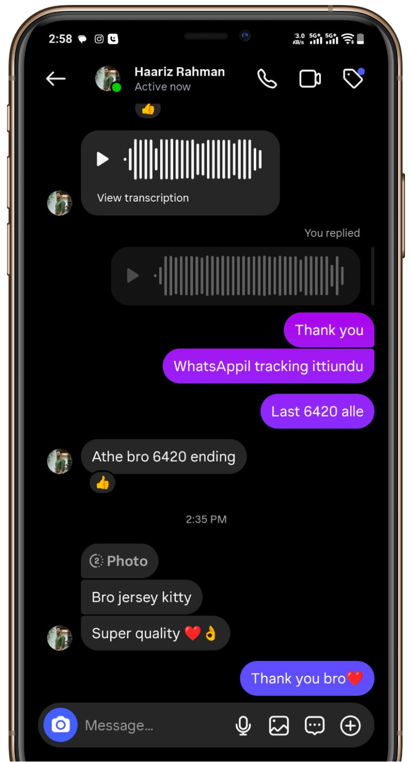 Customer review screenshot