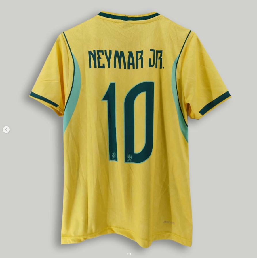 Brazil 2026 World Cup Home Jersey – Neymar Embroidery | Half Sleeve