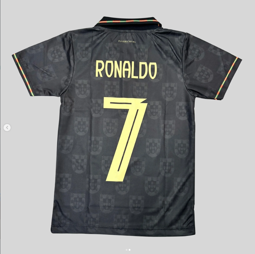 Portugal Black Special Edition Jersey 2026 – Ronaldo Embroidery | Half Sleeve